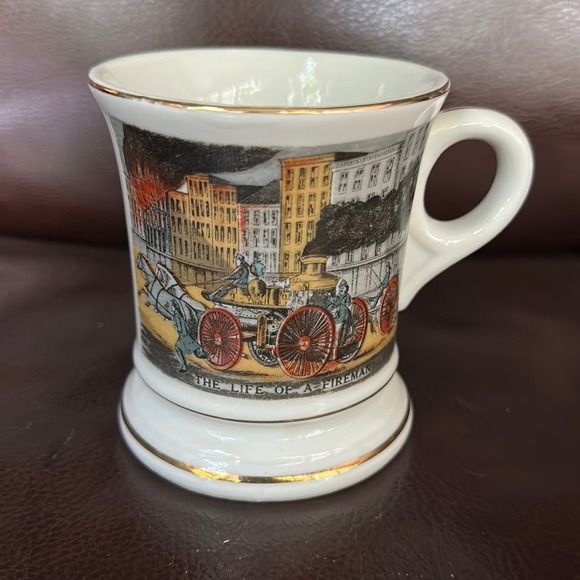 Vintage Shave Mug “The Life Of A Fireman” - Picture 1 of 5